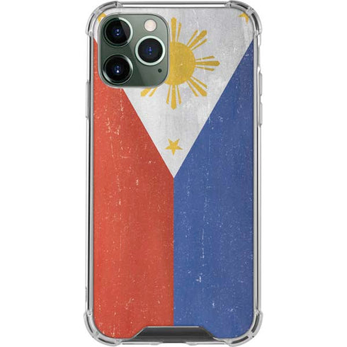 Philippines Flag Distressed iPhone 12 Pro Max Clear Case